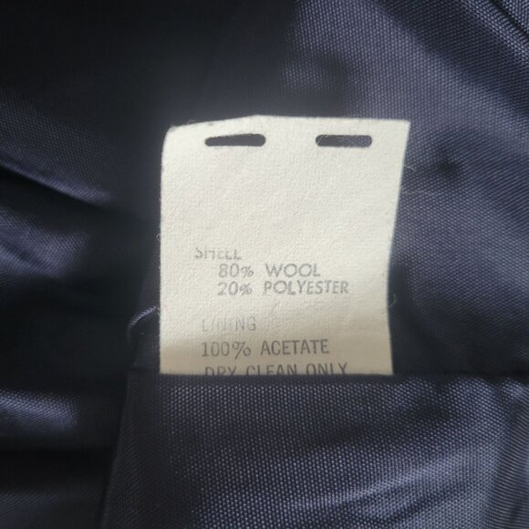 Jason Roberts Wool USA Made Navy Dress Pants tag Size 14 Actual size 8 - Picture 4 of 5